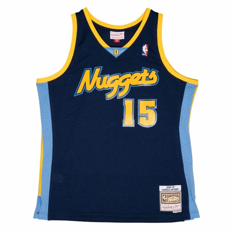 Carmelo Anthony #15 Denver Nuggets 2006-07 Mitchell & Ness Swingman NBA Jersey Navy view 1