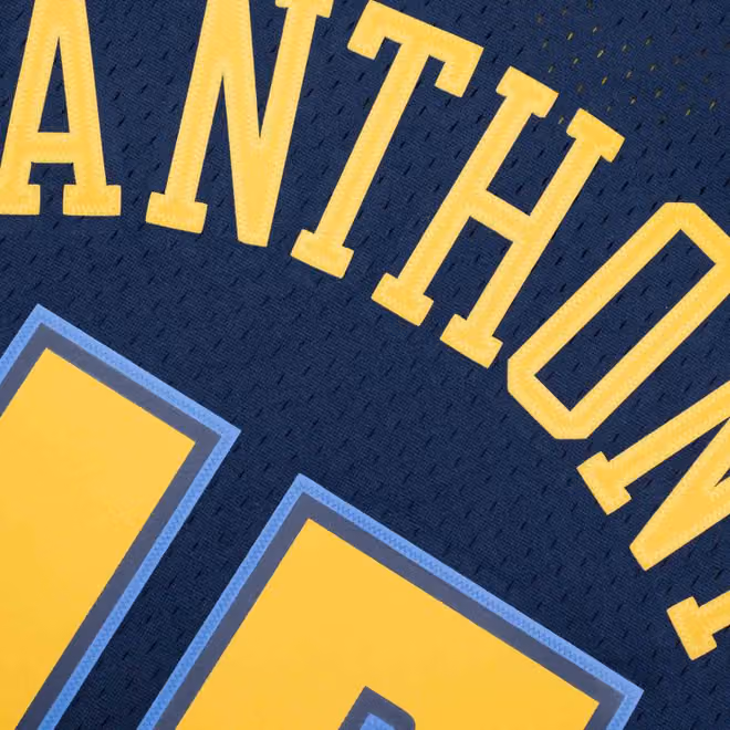Carmelo Anthony #15 Denver Nuggets 2006-07 Mitchell & Ness Swingman NBA Jersey Navy view 6