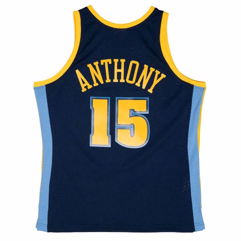 Carmelo Anthony #15 Denver Nuggets 2006-07 Mitchell & Ness Swingman NBA Jersey Navy view 2