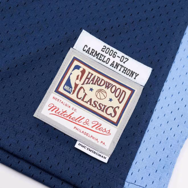 Carmelo Anthony #15 Denver Nuggets 2006-07 Mitchell & Ness Swingman NBA Jersey Navy view 3