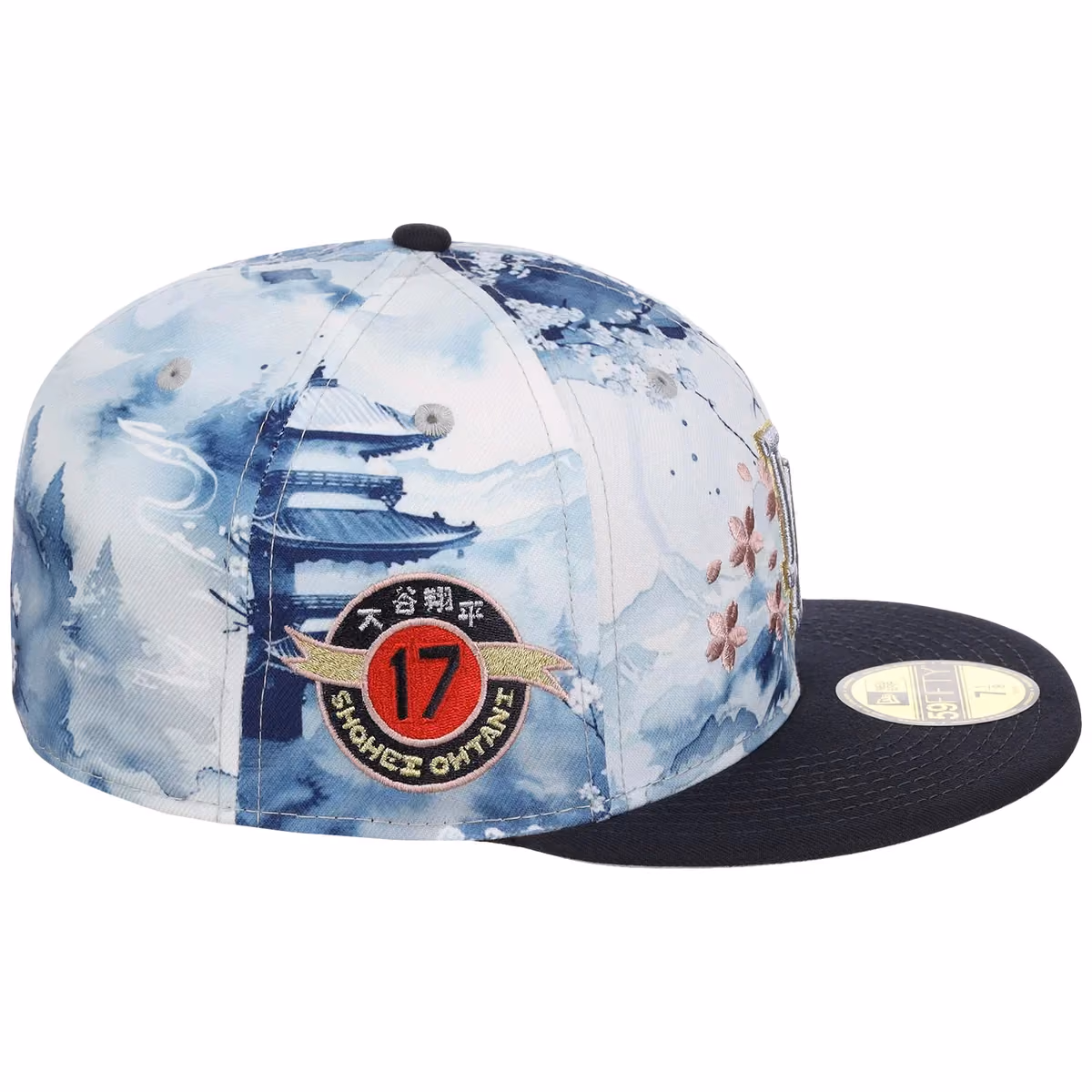 Los Angeles Dodgers Pacific Canvas New Era 59FIFTY (Multi/Dark Royal) detail view