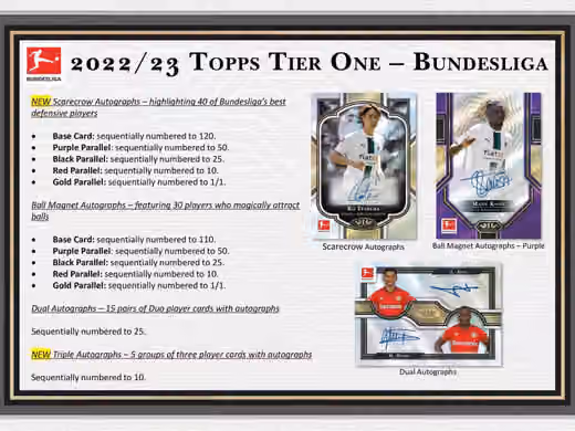 2022/23 Topps Tier One Bundesliga Soccer (Fussball) Hobby Box view 4