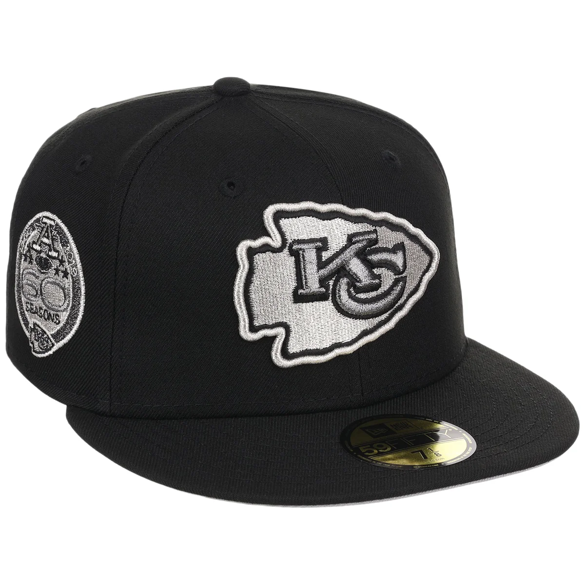 Kansas City Chiefs NFL Liquid Titanium New Era 59FIFTY front view