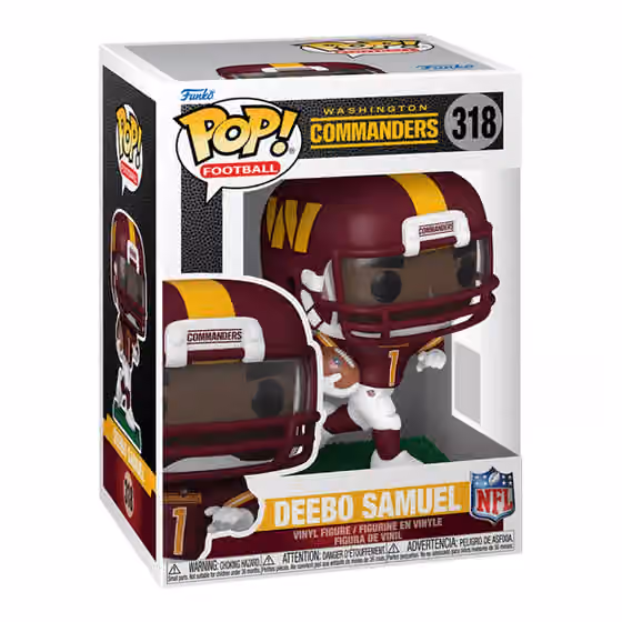Funko POP! #318 Deebo Samuel Washington Commanders Vinyl NFL Figure view 1
