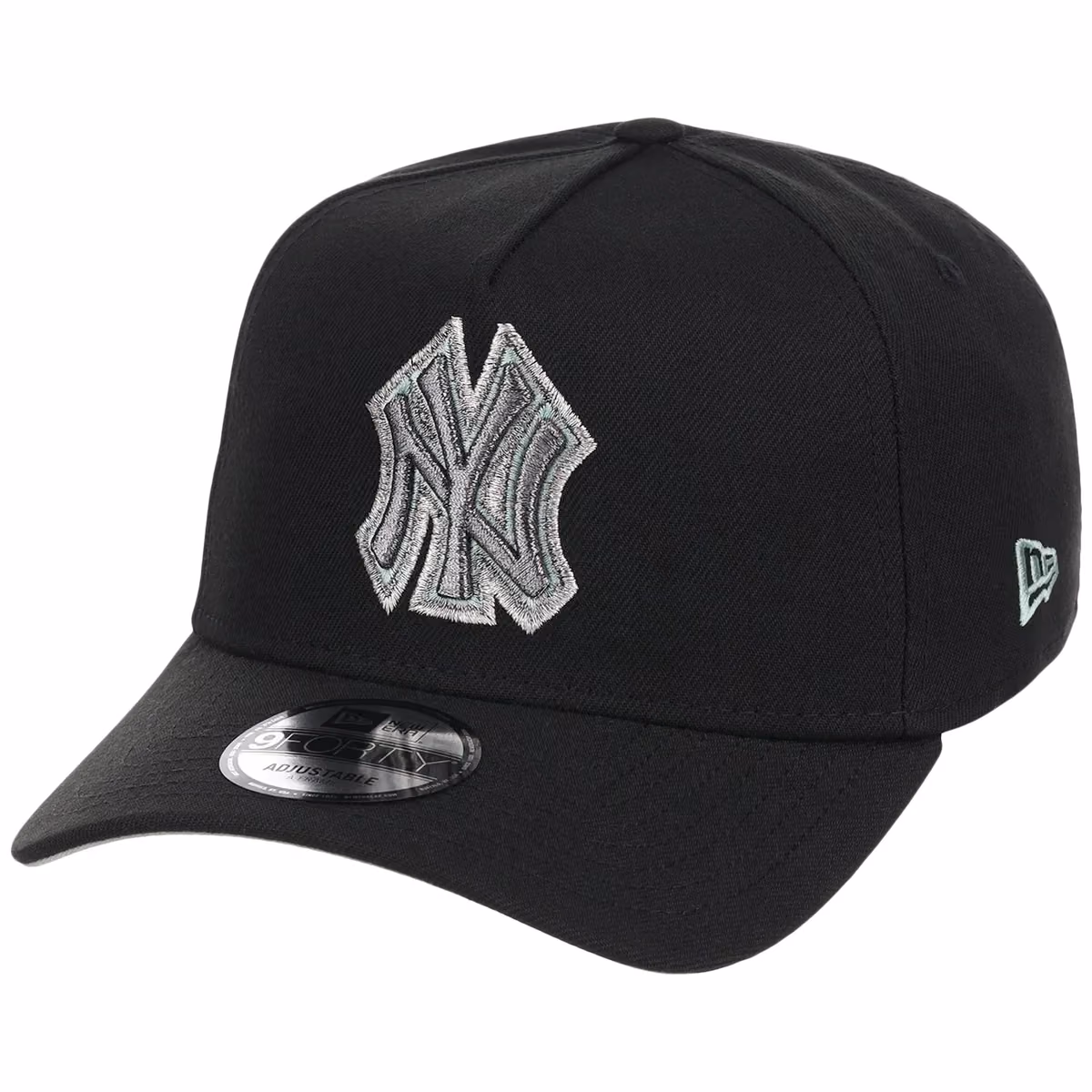 New York Yankees MLB Alpine Snow New Era 9FORTY A-Frame detail view