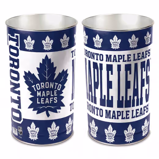 Toronto Maple Leafs Metal NHL Wastebasket view 1