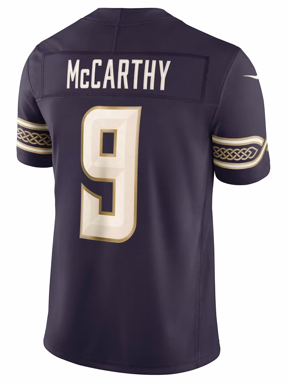 J.J. McCarthy #9 Minnesota Vikings 2026 Rivalries Stitched Limited NFL Jersey Purple view 3