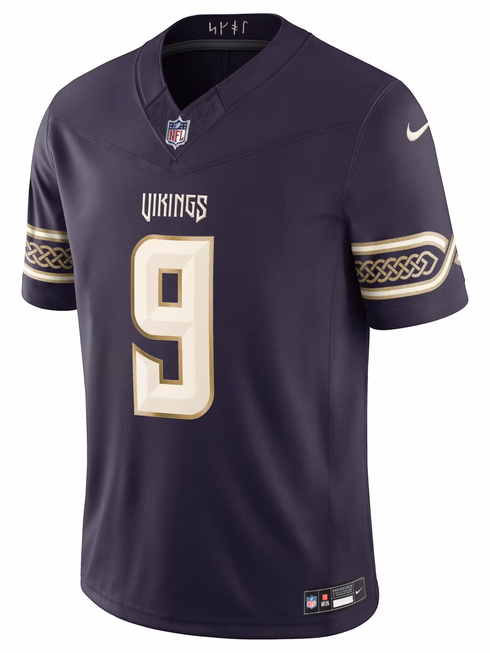 J.J. McCarthy #9 Minnesota Vikings 2026 Rivalries Stitched Limited NFL Jersey Purple view 2