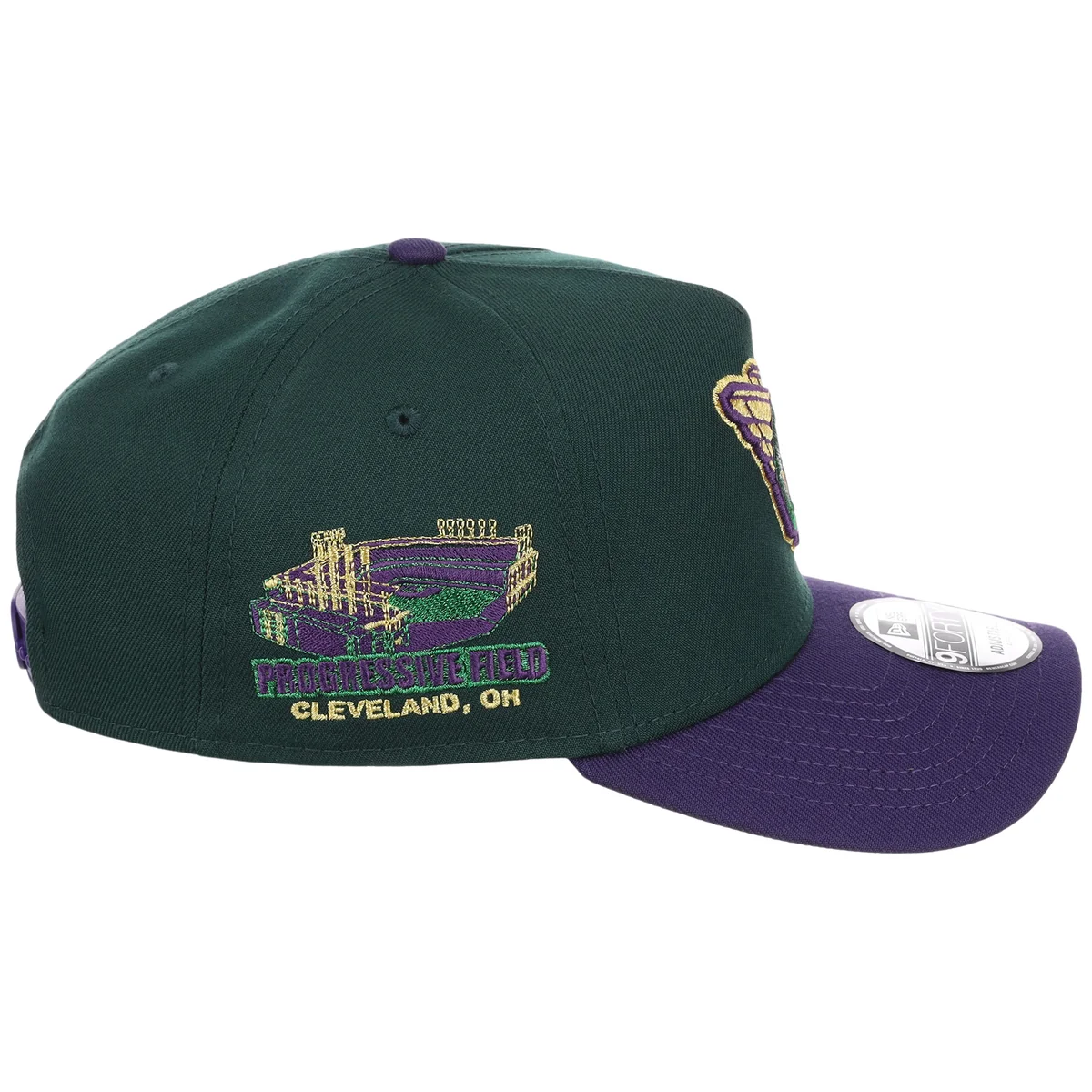 Cleveland Guardians MLB Joke's on You New Era 9FORTY A-Frame detail view