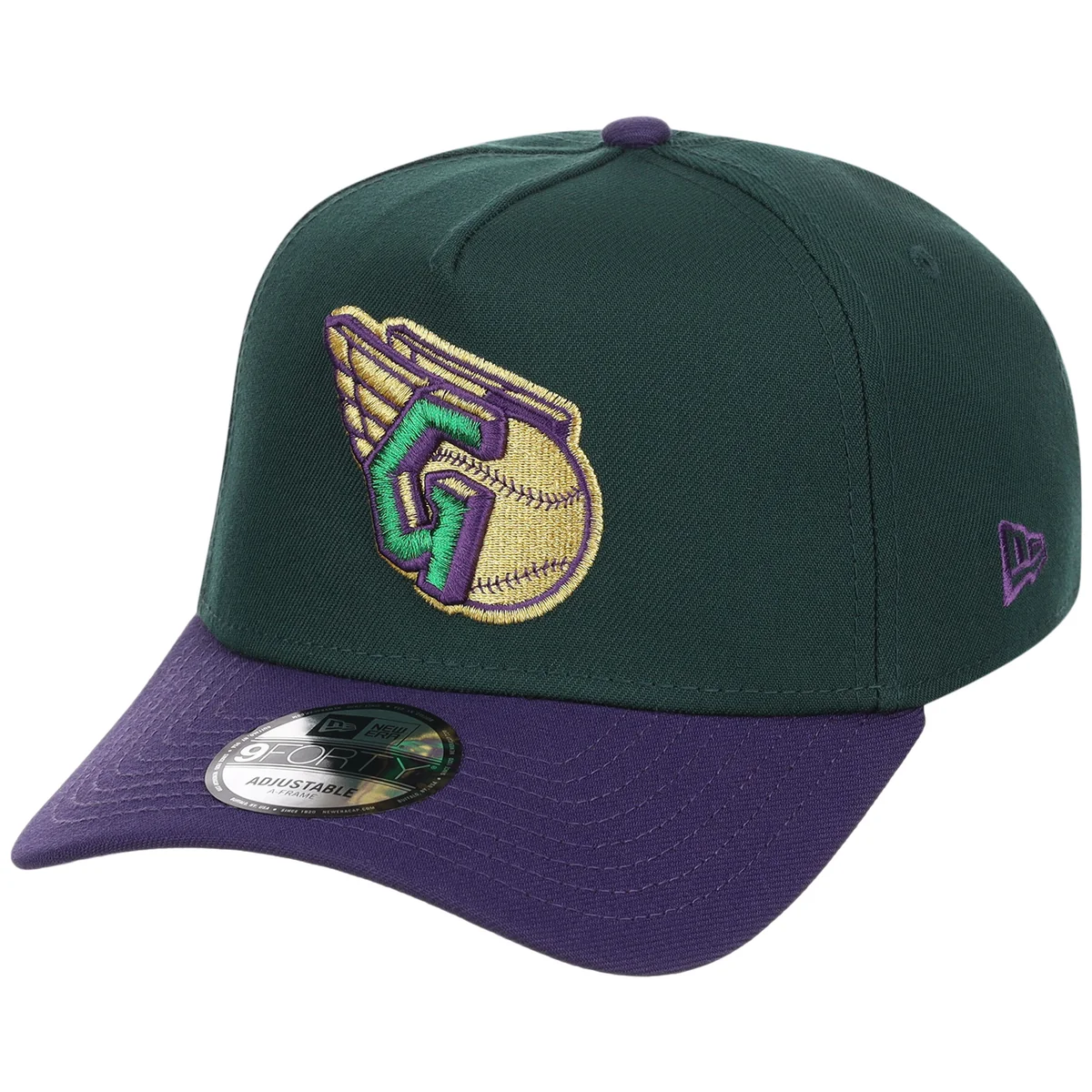 Cleveland Guardians MLB Joke's on You New Era 9FORTY A-Frame detail view