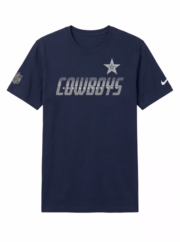 Dallas Cowboys 2026 NFL Sideline Team Issue Dri-Fit T-Shirt Navy view 1
