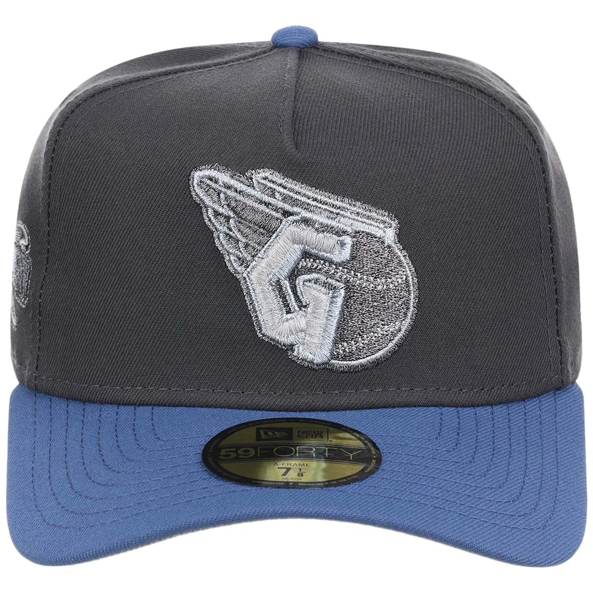 Cleveland Guardians MLB Indigo Steel New Era 59FORTY detail view