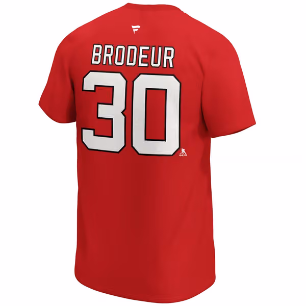 Martin Brodeur #30 New Jersey Devils Alumni Fanatics NHL T-Shirt Red view 3