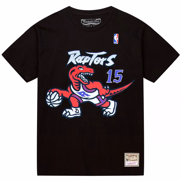 Vince Carter #15 Toronto Raptors Player NBA T-Shirt Black view 1