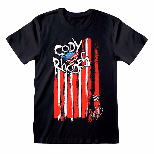 Cody Rhodes Flag WWE T-Shirt Black view 1