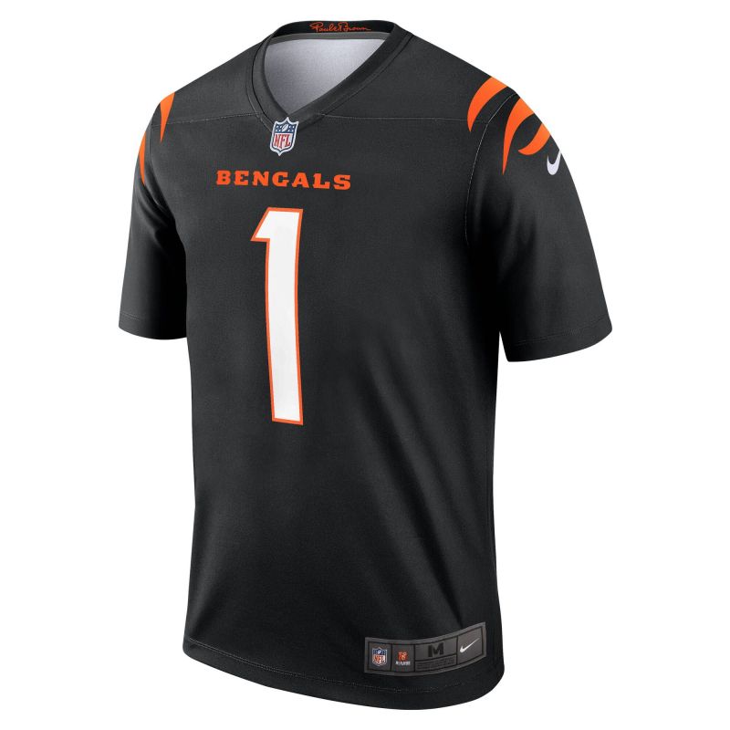 Ja’Marr Chase #1 Cincinnati Bengals Nike Legend NFL Jersey Black view 2