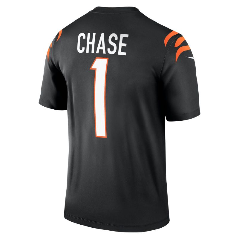 Ja’Marr Chase #1 Cincinnati Bengals Nike Legend NFL Jersey Black view 3