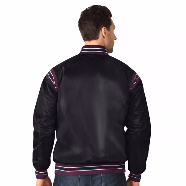 Anaheim Ducks Starter Vintage Enforcer NHL Varsity Jacket view 2