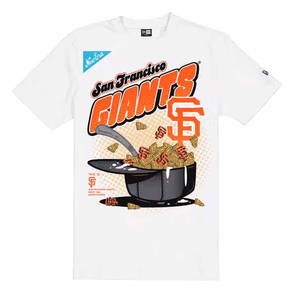 San Francisco Giants Cereal Bowl Oversized MLB T-Shirt White view 1
