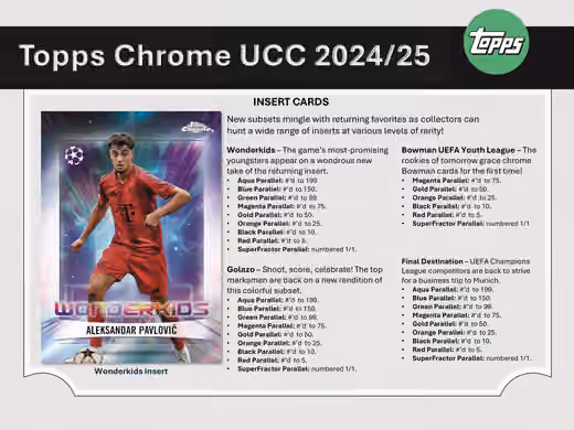 2024/25 Topps Chrome UEFA Club Competitions Football Hobby Box view 2