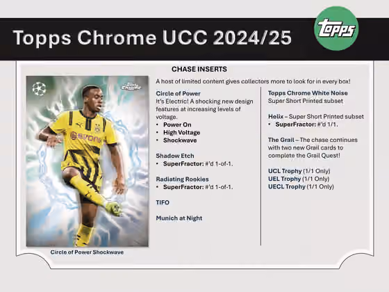 2024/25 Topps Chrome UEFA Club Competitions Football Hobby Box view 3