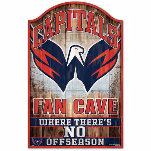 Washington Capitals WinCraft NHL Fan Cave Wood Sign view 1