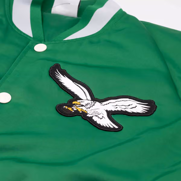 Philadelphia Eagles Rewind Legacy Bomber Jacket Green/Cream view 4