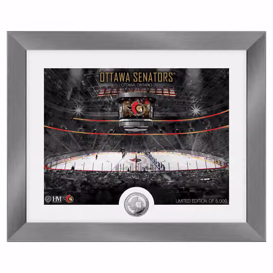 Ottawa Senators Art Deco Stadium Silver Coin Framed NHL Photo view 1