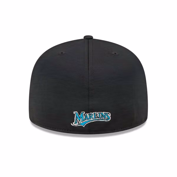 Florida Marlins 2024 MLB Clubhouse New Era 59FIFTY Fitted Cap Black view 2