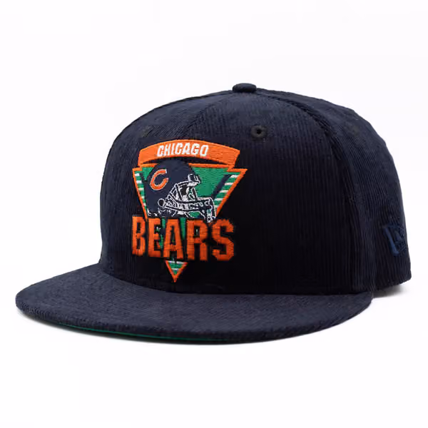 Chicago Bears Corduroy New Era 59FIFTY Fitted NFL Cap Navy product photo