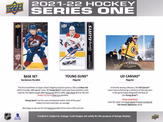 2021/22 Upper Deck Series 1 Hockey Hobby Box NHL view 3