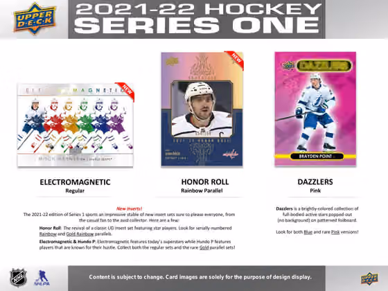 2021/22 Upper Deck Series 1 Hockey Hobby Box NHL view 4