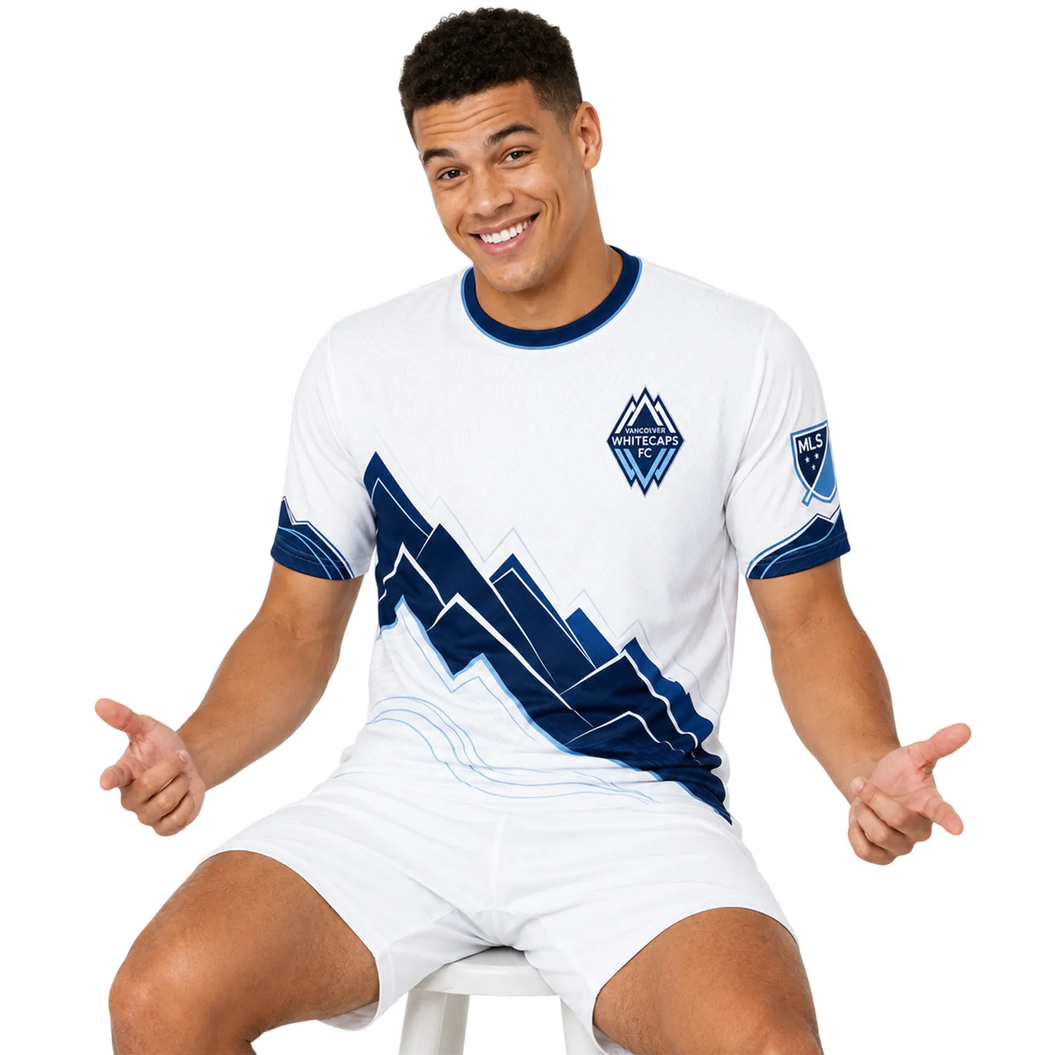 Vancouver Whitecaps FC Custom Jersey – White Navy Delightful Style
