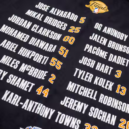 New York Knicks 2026 NBA Champions Roster T-Shirt Black view 5