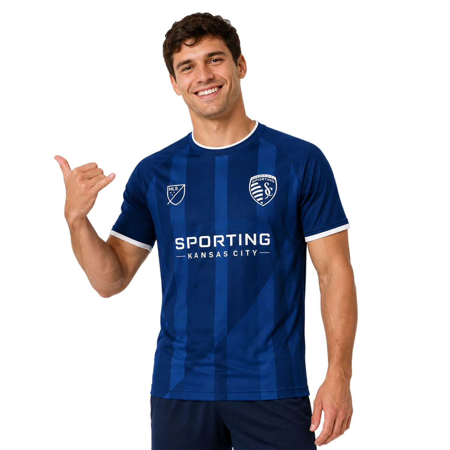 Sporting Kansas City Soccer Jersey Elite Vertical Stripe
