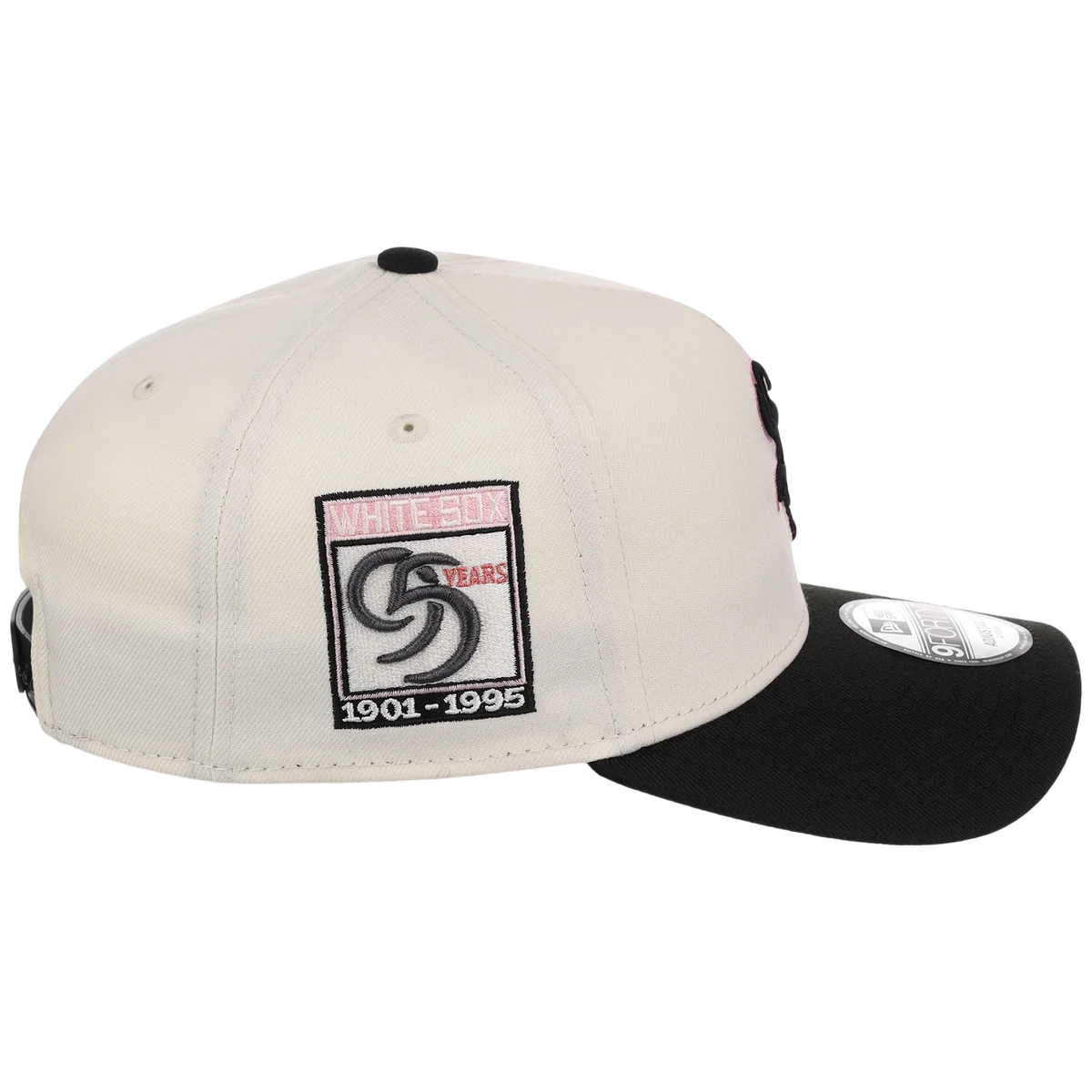 Chicago White Sox MLB Chrome Blinky New Era 9FORTY A-Frame detail view