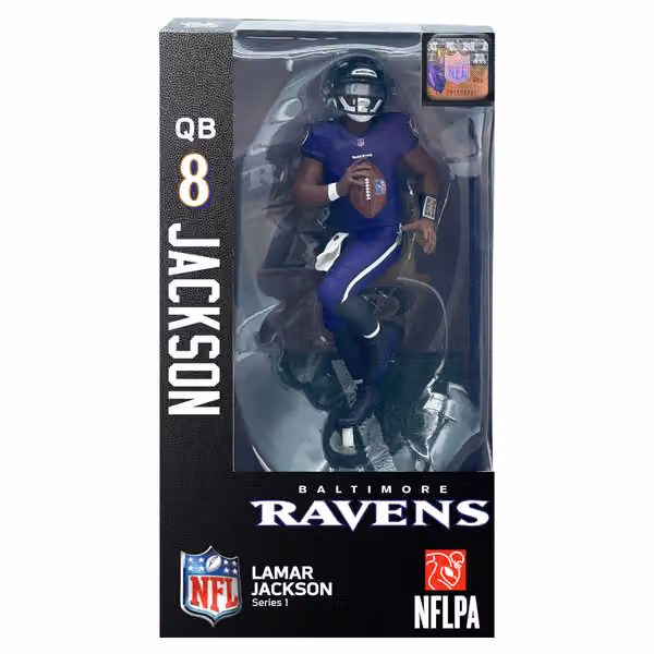 Lamar Jackson Baltimore Ravens Imports Dragon NFL Series 1 Figure (16 cm) view 3