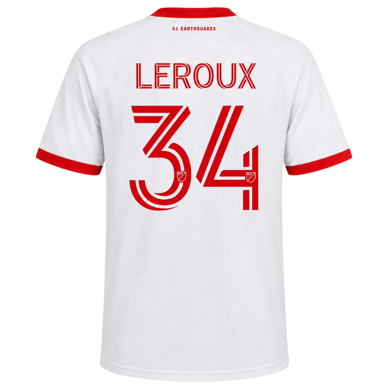 Beau Leroux SJ Earthquakes Home White Jersey – Pride Edition