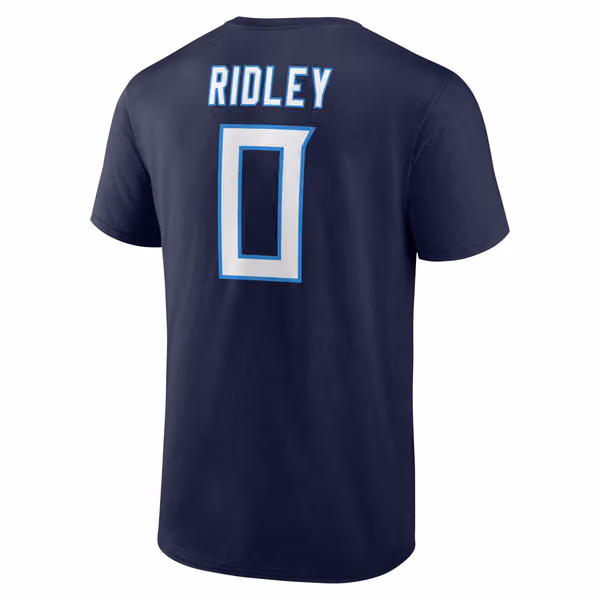 Calvin Ridley #0 Tennessee Titans Player NFL T-Shirt Navy view 3