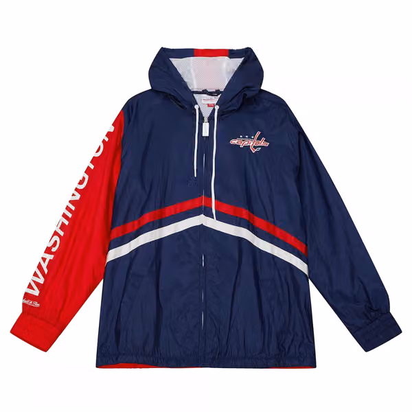 Washington Capitals Undeniable Mitchell & Ness NHL Windbreaker Jacket view 1