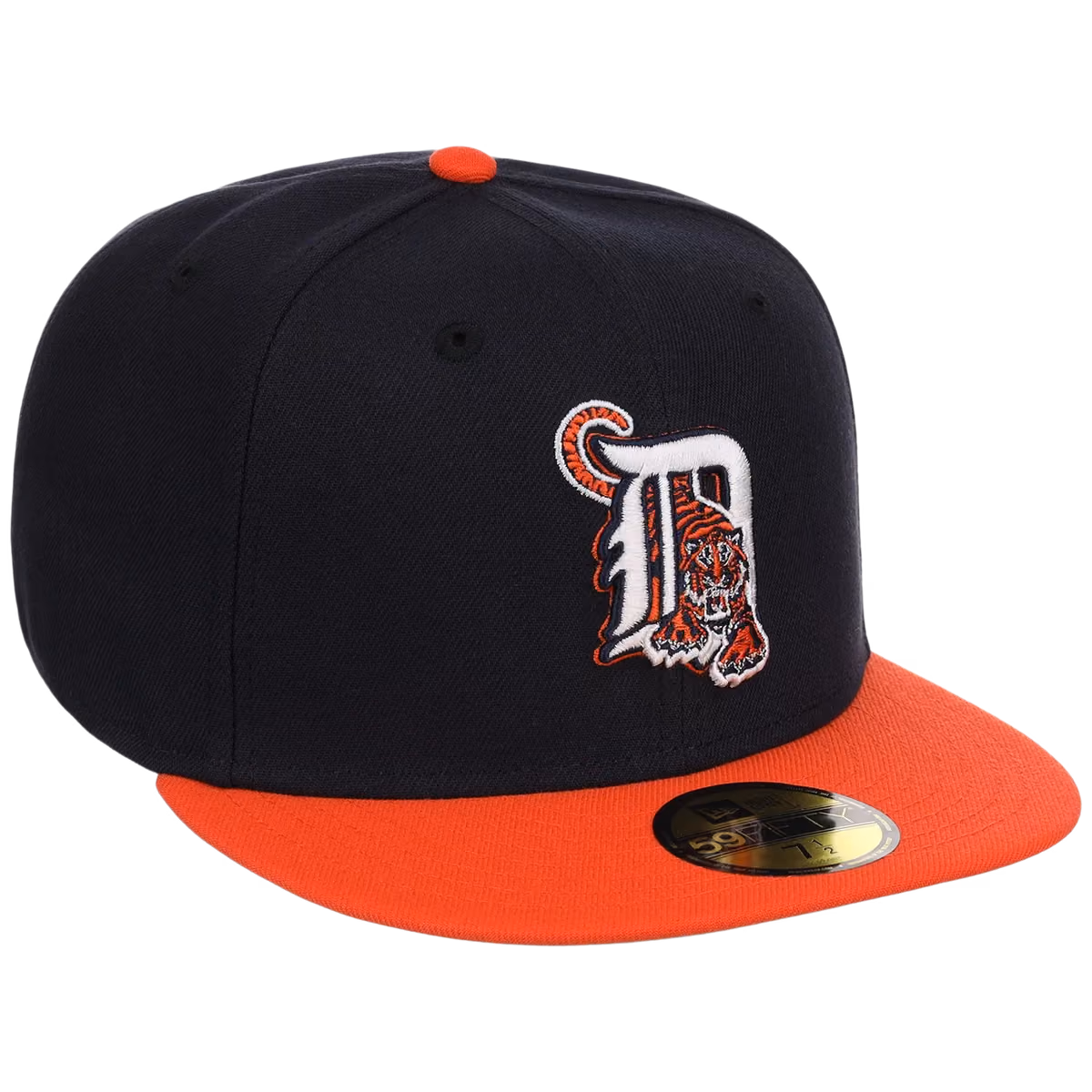 Detroit Tigers MLB Cooperstown Authentic Collection New Era 59FIFTY (Navy/Orange) front view