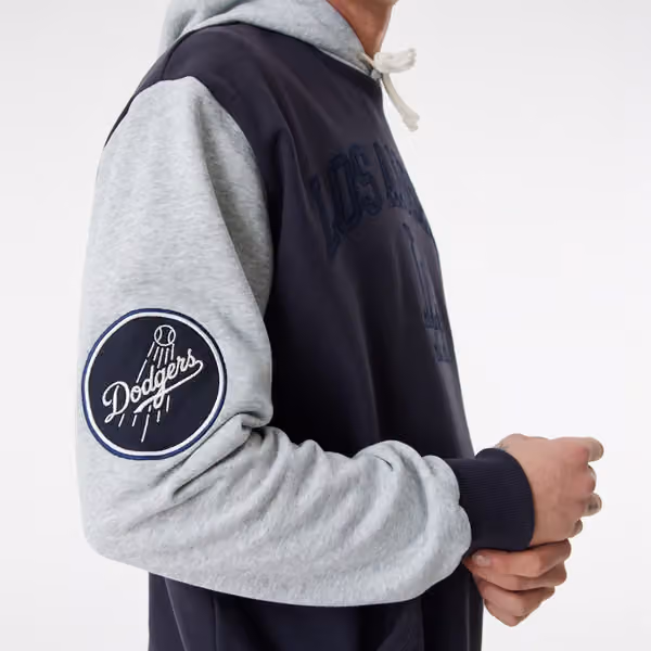 Los Angeles Dodgers Team Patch New Era Oversized MLB Hoodie view 5
