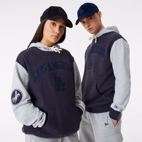 Los Angeles Dodgers Team Patch New Era Oversized MLB Hoodie view 1