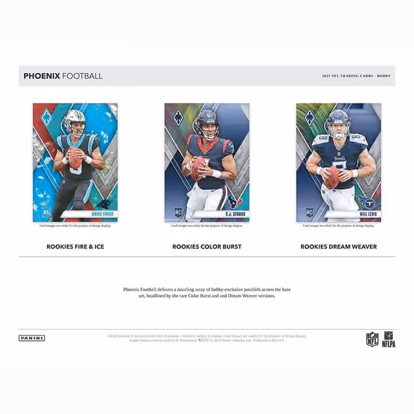 2023 Panini Phoenix Football NFL Hobby Box view 3