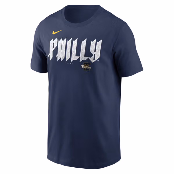 Bryce Harper #3 Philadelphia Phillies City Connect Player MLB T-Shirt Navy view 2