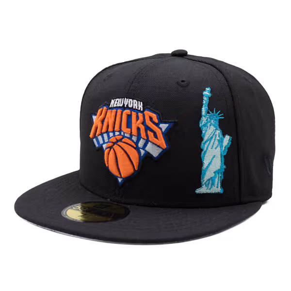 New York Knicks Statue of Liberty New Era 59FIFTY Fitted NBA Cap Blau product photo