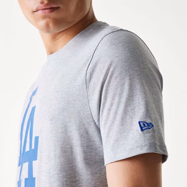 Los Angeles Dodgers Team Logo Baseball MLB T-Shirt Grey view 5