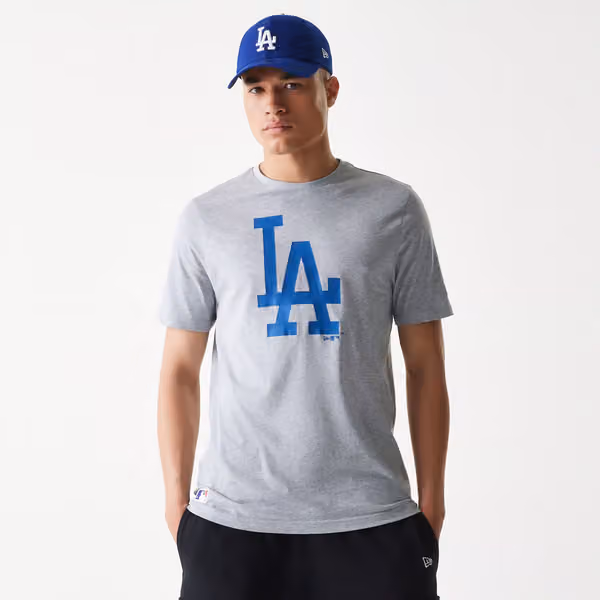 Los Angeles Dodgers Team Logo Baseball MLB T-Shirt Grey view 1