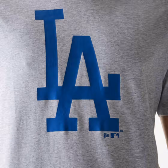 Los Angeles Dodgers Team Logo Baseball MLB T-Shirt Grey view 3