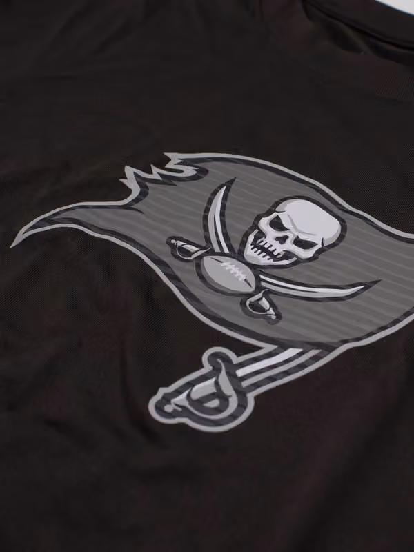 Tampa Bay Buccaneers 2026 NFL Sideline Lead The Charge Legend T-Shirt Anthracite view 3